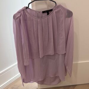 BCBG Lavender Layered Blouse